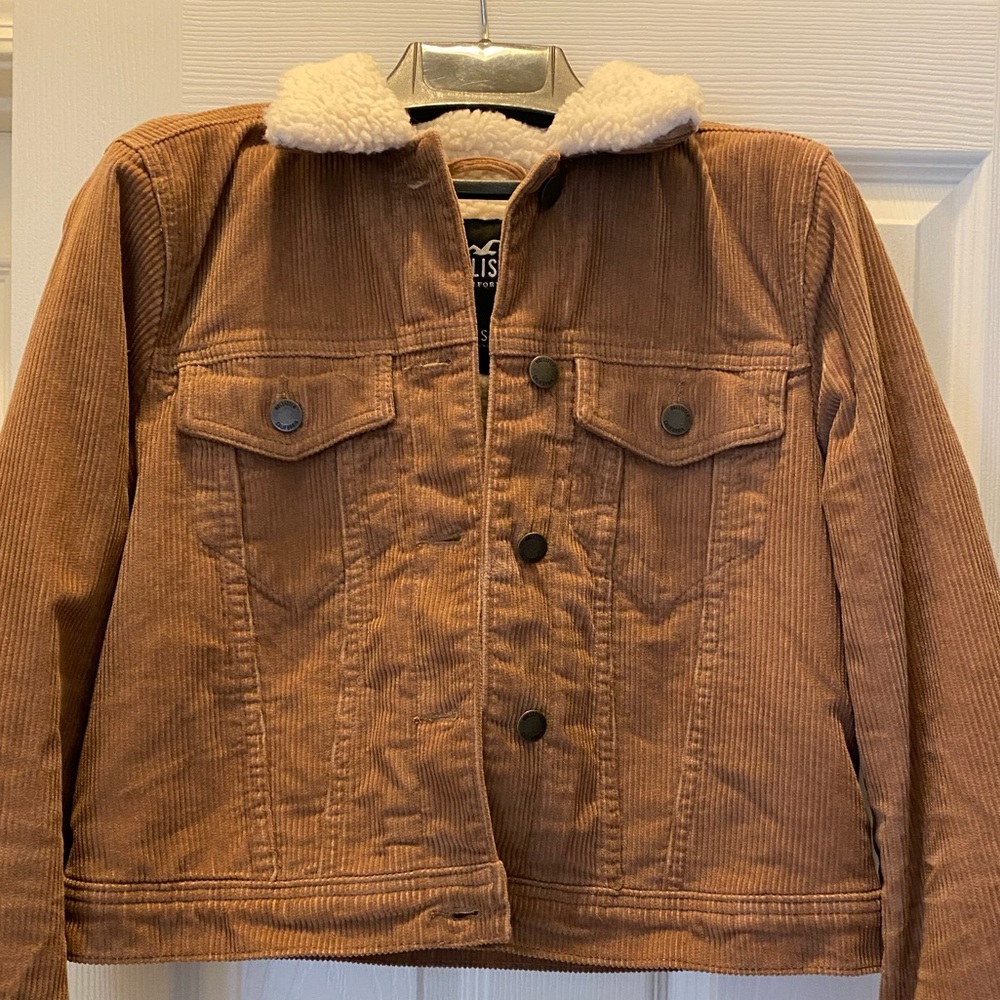 Hollister corduroy sherpa lined trucker jacket